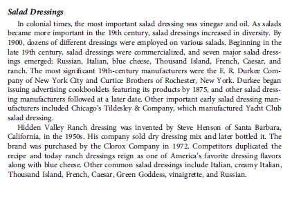 Excerpt from "The Business of Food: Encyclopedia of the Food and Drink Industries" by Gary Allen and Ken Albala, 2007