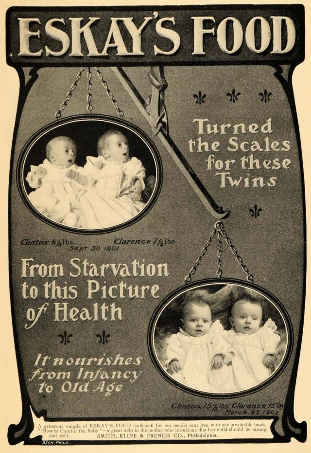 1902 Ad for Eskays Food 